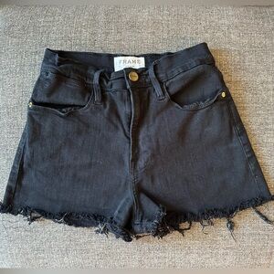 Frame denim black shorts - size 24